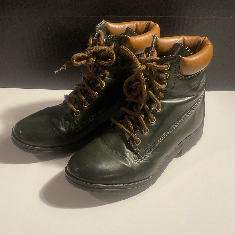 Green Lace-up Combat Boot’s